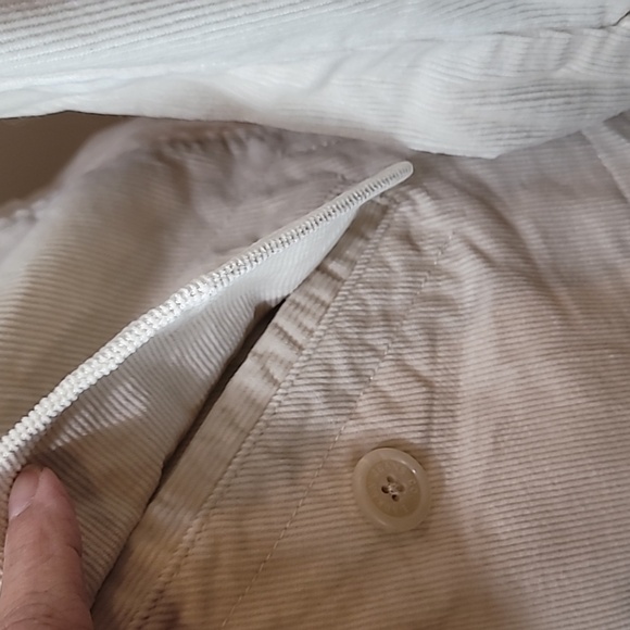 Lauren Ralph Lauren White Corduroy Jacket Leather Toggle & Zip Closure - Picture 16 of 16